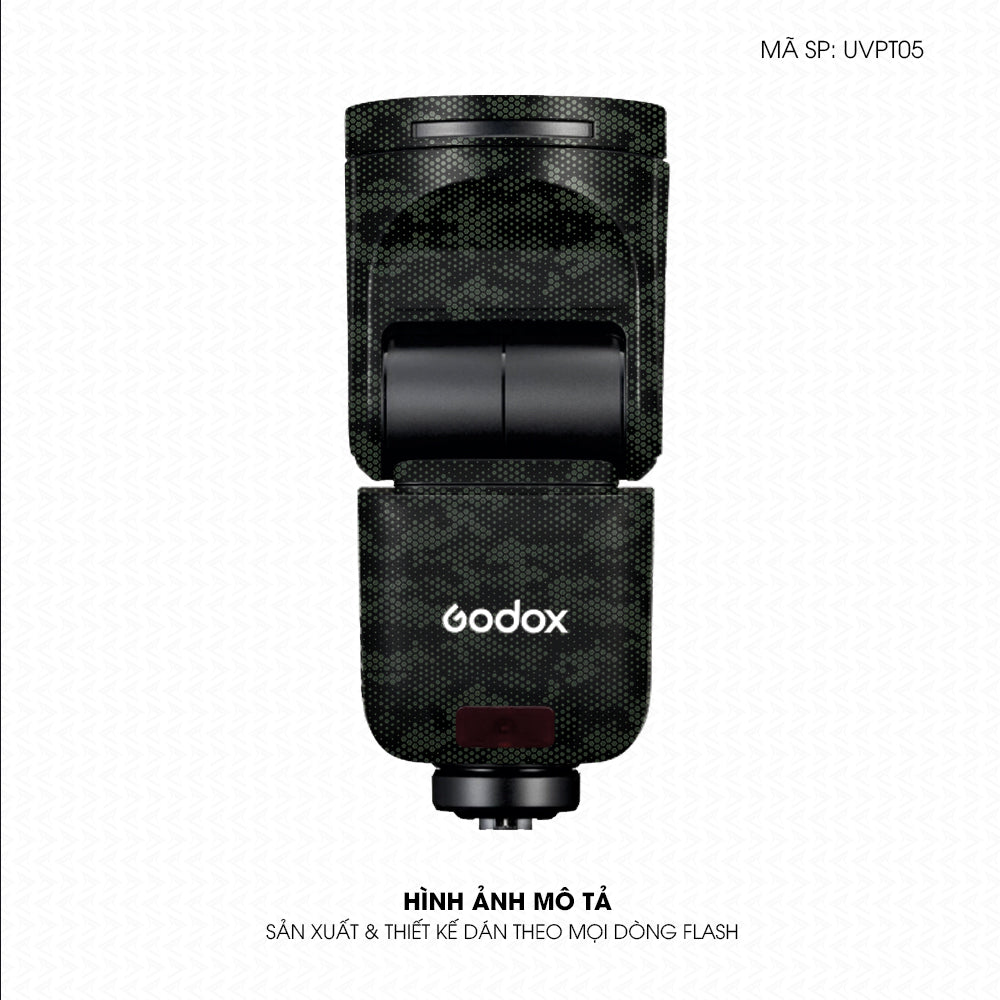 Dán Skin Đèn Flash Vân Nổi Mamba Xanh Midnight | UVPT05
