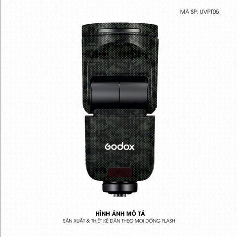 Dán Skin Đèn Flash Vân Nổi Mamba Xanh Midnight | UVPT05