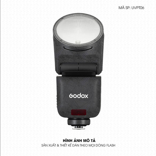 Dán Skin Đèn Flash Vân Nổi Pattern Xám | UVPT06