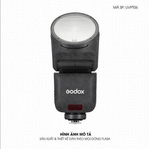 Dán Skin Đèn Flash Vân Nổi Pattern Xám | UVPT06