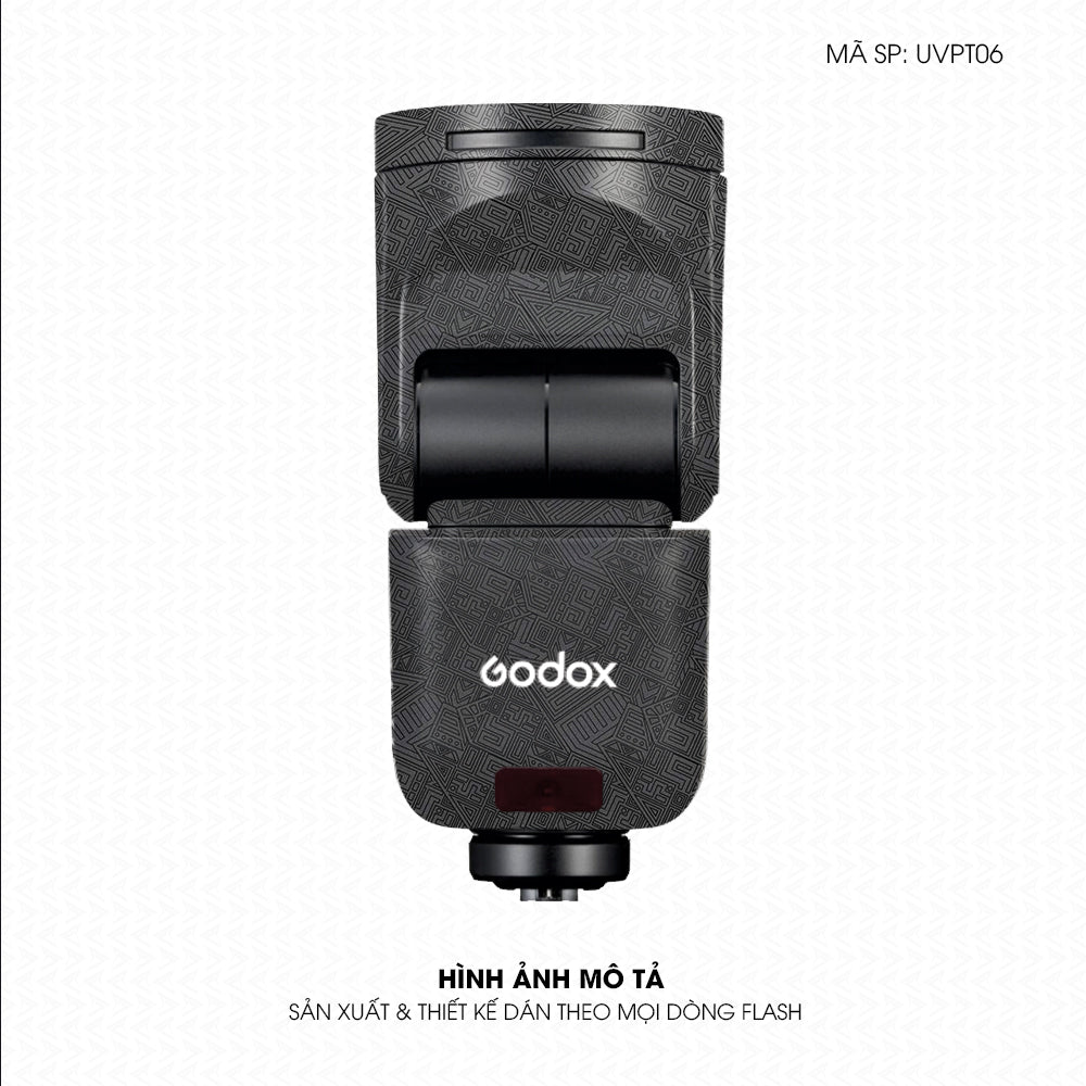 Dán Skin Đèn Flash Vân Nổi Pattern Xám | UVPT06