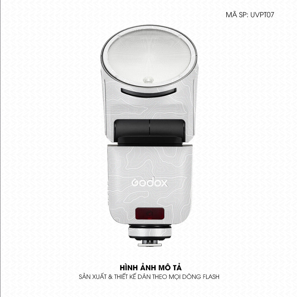 Dán Skin Đèn Flash Vân Nổi Vân Map Trắng | UVPT07
