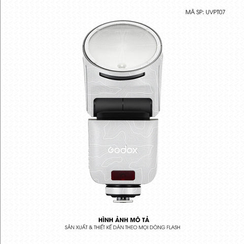 Dán Skin Đèn Flash Vân Nổi Vân Map Trắng | UVPT07