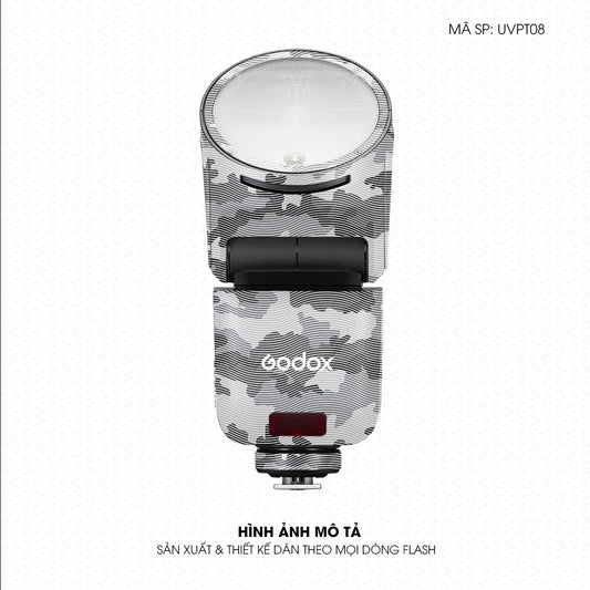 Dán Skin Đèn Flash Vân Nổi Camo Urban Trắng | UVPT08