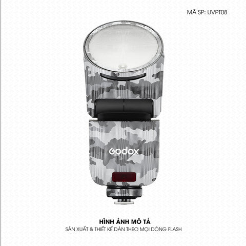 Dán Skin Đèn Flash Vân Nổi Camo Urban Trắng | UVPT08