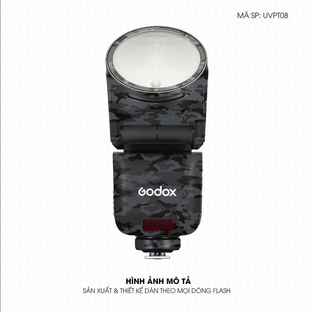 Dán Skin Đèn Flash Vân Nổi Camo Urban Xám | UVPT08