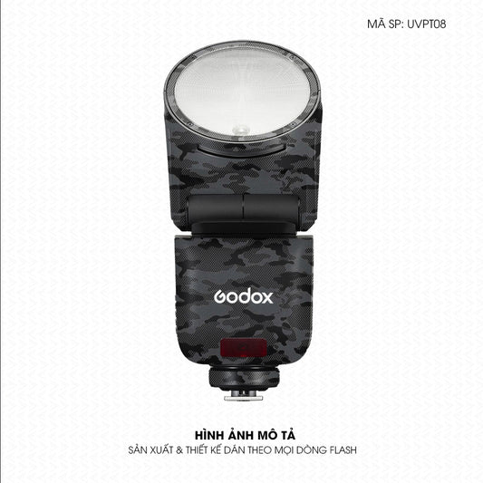 Dán Skin Đèn Flash Vân Nổi Camo Urban Xám | UVPT08