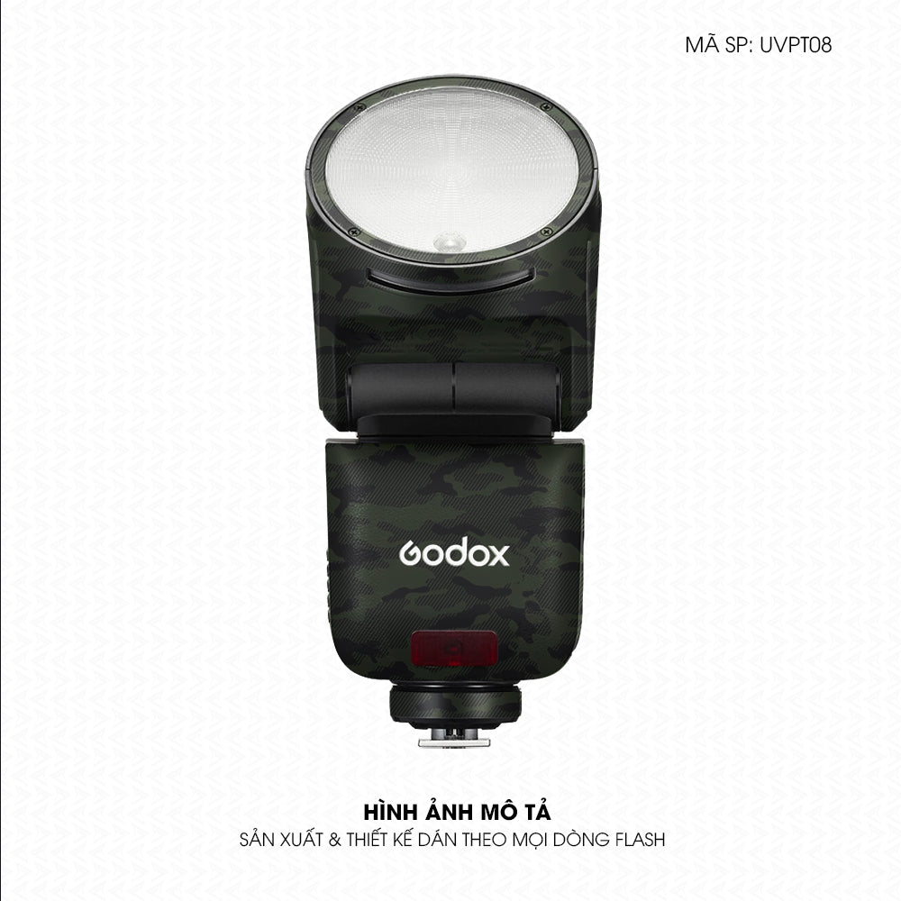 Dán Skin Đèn Flash Vân Nổi Camo Urban Xanh Midnight | UVPT08