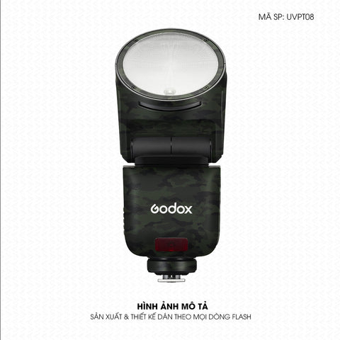 Dán Skin Đèn Flash Vân Nổi Camo Urban Xanh Midnight | UVPT08