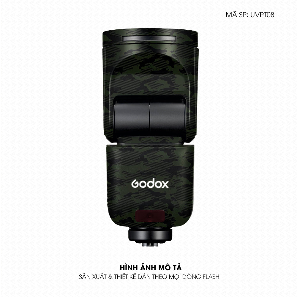 Dán Skin Đèn Flash Vân Nổi Camo Urban Xanh Midnight | UVPT08