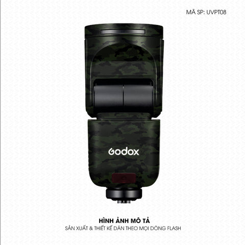 Dán Skin Đèn Flash Vân Nổi Camo Urban Xanh Midnight | UVPT08