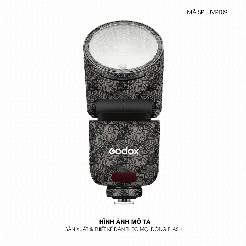 Dán Skin Đèn Flash Vân Nổi Pattern Wave Titan | UVPT09