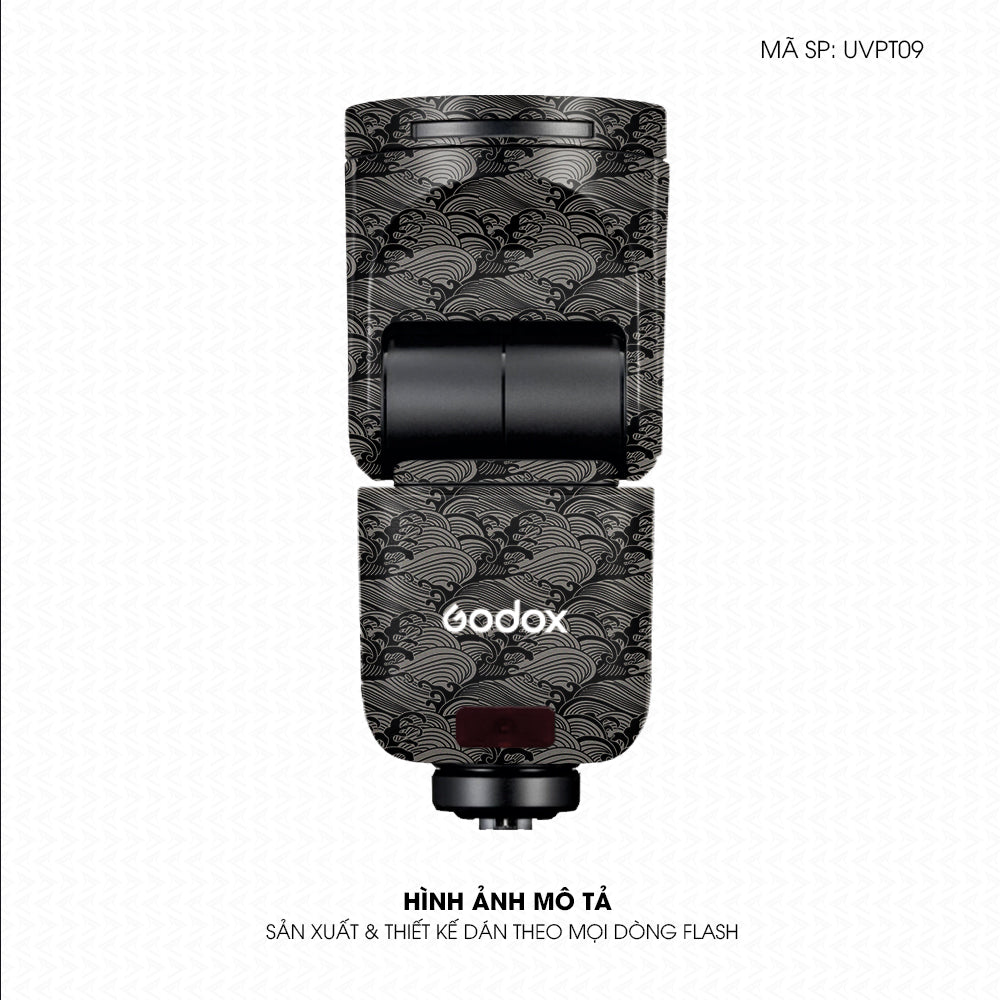 Dán Skin Đèn Flash Vân Nổi Pattern Wave Titan | UVPT09
