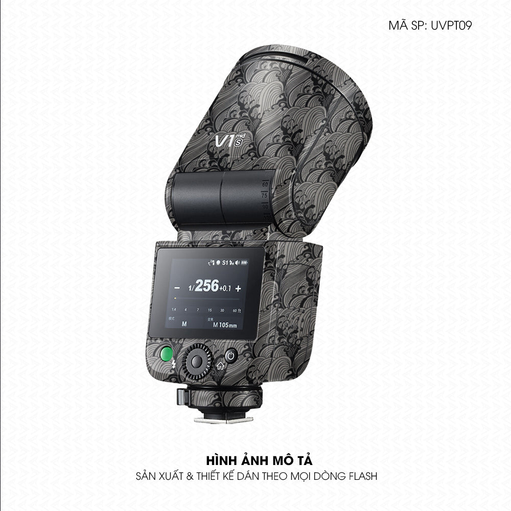 Dán Skin Đèn Flash Vân Nổi Pattern Wave Titan | UVPT09