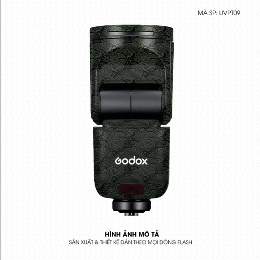 Dán Skin Đèn Flash Vân Nổi Pattern Wave Xanh Midnight | UVPT09