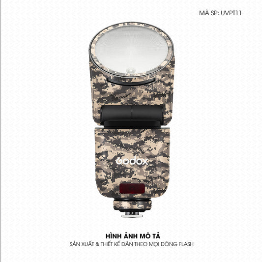 Dán Skin Đèn Flash Vân Nổi Camo Digital Sa Mạc | UVPT11