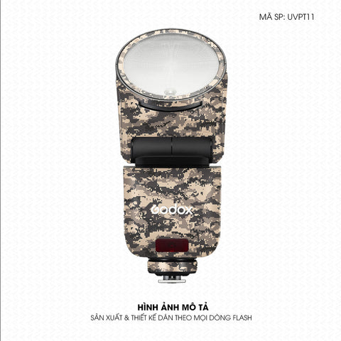 Dán Skin Đèn Flash Vân Nổi Camo Digital Sa Mạc | UVPT11