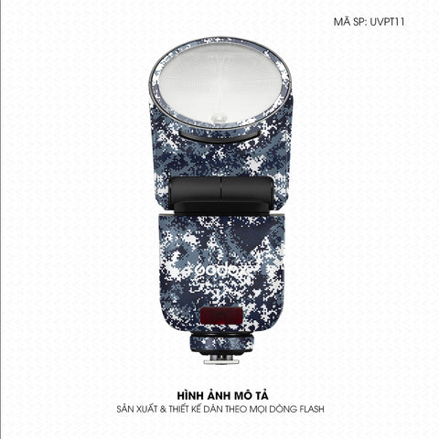 Dán Skin Đèn Flash Vân Nổi Camo Digital Xanh | UVPT11