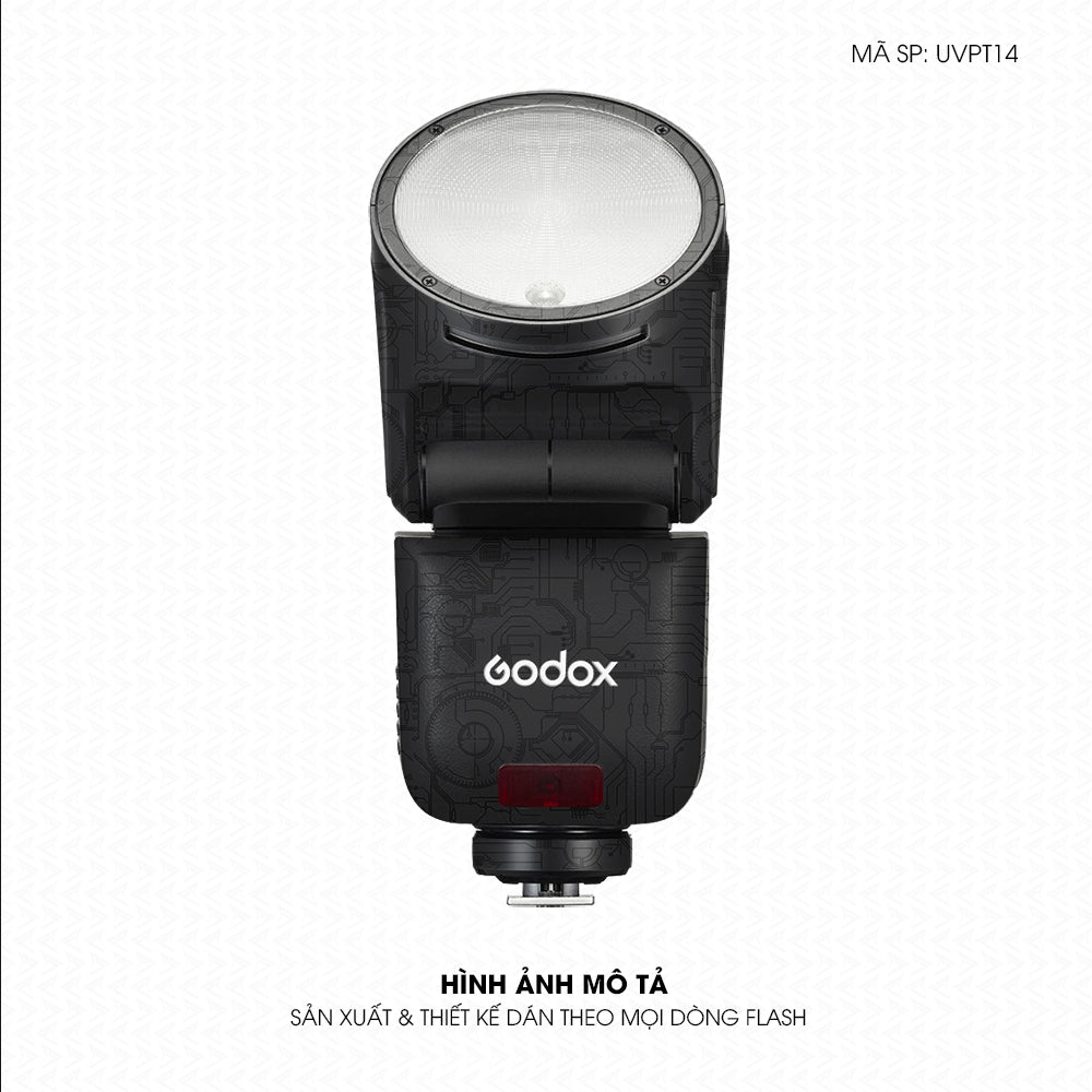Dán Skin Đèn Flash Vân Nổi Vi Mạch 2023 Đen | UVPT14