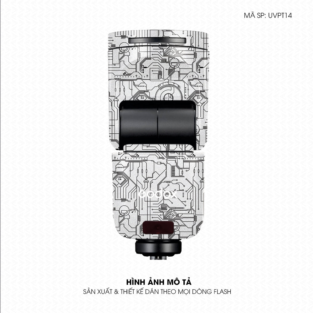 Dán Skin Đèn Flash Vân Nổi Vi Mạch 2023 Trắng | UVPT14