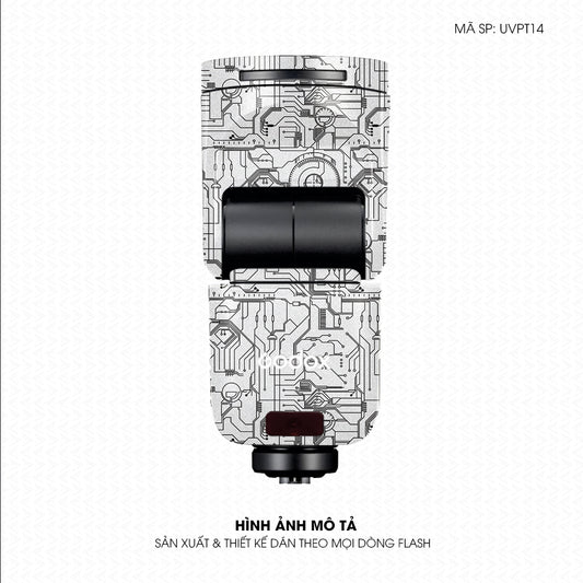 Dán Skin Đèn Flash Vân Nổi Vi Mạch 2023 Trắng | UVPT14