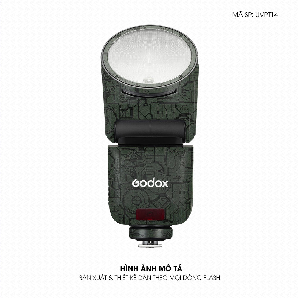 Dán Skin Đèn Flash Vân Nổi Vi Mạch 2023 Xanh Midnight | UVPT14