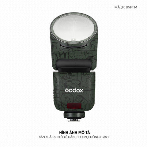 Dán Skin Đèn Flash Vân Nổi Vi Mạch 2023 Xanh Midnight | UVPT14