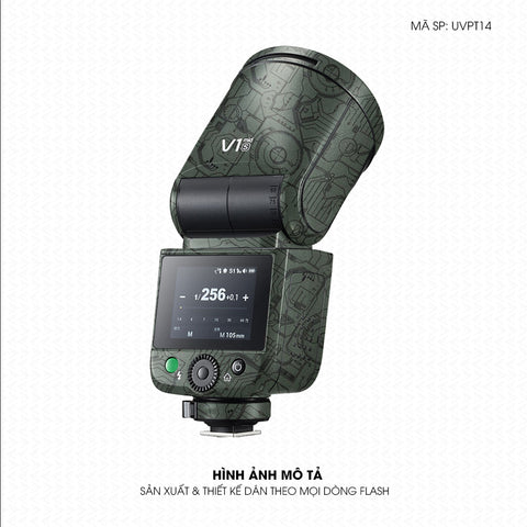 Dán Skin Đèn Flash Vân Nổi Vi Mạch 2023 Xanh Midnight | UVPT14