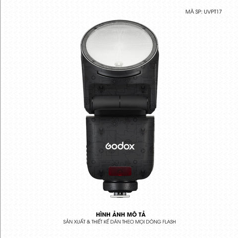 Dán Skin Đèn Flash Vân Nổi Iron Man Đen | UVPT17