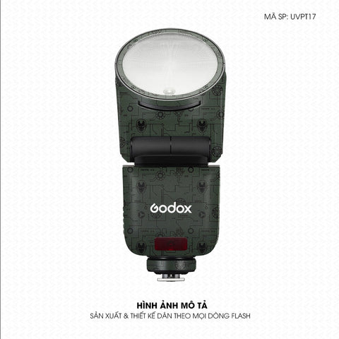 Dán Skin Đèn Flash Vân Nổi Iron Man Xanh Midnight | UVPT17