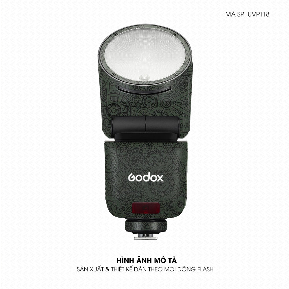 Dán Skin Đèn Flash Vân Nổi Động Cơ Xanh Midnight | UVPT18