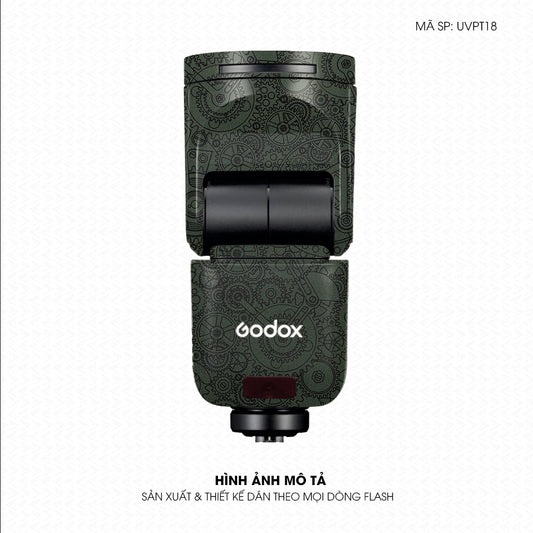 Dán Skin Đèn Flash Vân Nổi Động Cơ Xanh Midnight | UVPT18