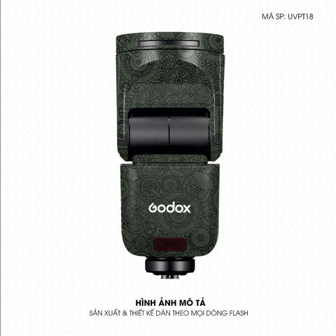 Dán Skin Đèn Flash Vân Nổi Động Cơ Xanh Midnight | UVPT18