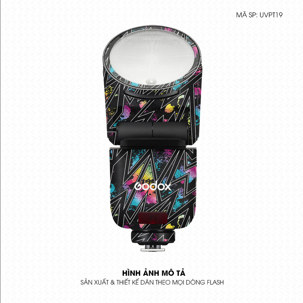 Dán Skin Đèn Flash Vân Nổi Neon 01 | UVPT19