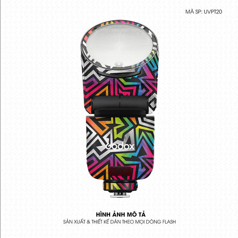 Dán Skin Đèn Flash Vân Nổi Graffiti 01 | UVPT20