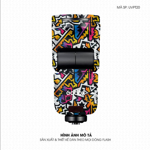 Dán Skin Đèn Flash Vân Nổi Graffiti 03 | UVPT20