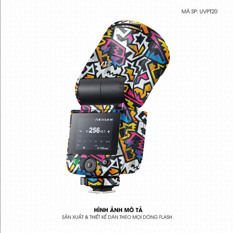 Dán Skin Đèn Flash Vân Nổi Graffiti 03 | UVPT20