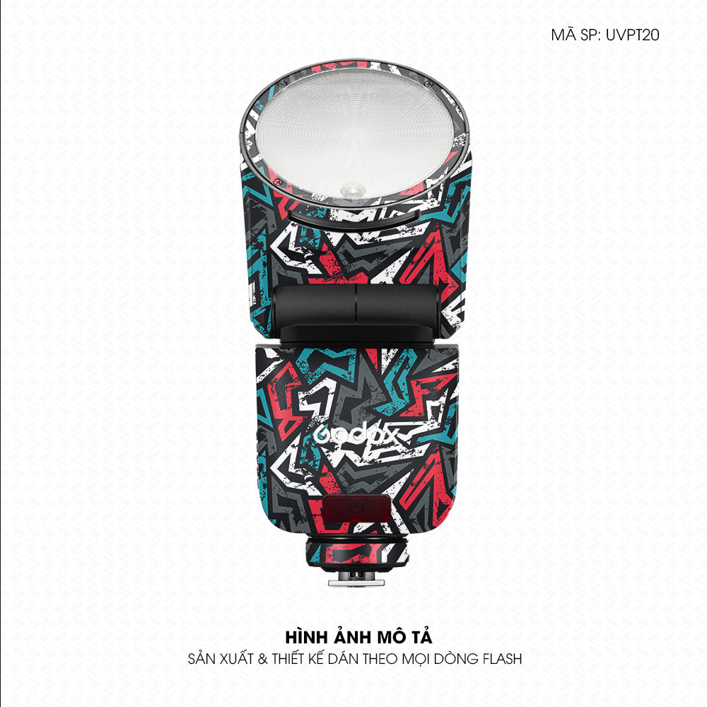 Dán Skin Đèn Flash Vân Nổi Graffiti 04 | UVPT20
