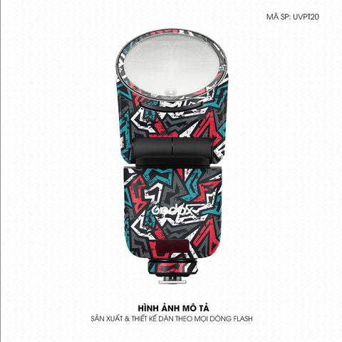 Dán Skin Đèn Flash Vân Nổi Graffiti 04 | UVPT20