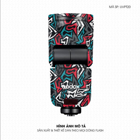 Dán Skin Đèn Flash Vân Nổi Graffiti 04 | UVPT20