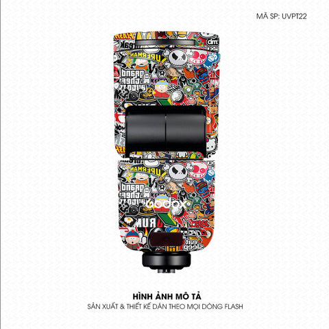 Dán Skin Đèn Flash Vân Nổi Sticker 1 | UVPT22