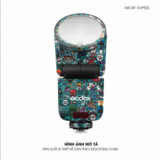 Dán Skin Đèn Flash Vân Nổi Sticker 3 | UVPT22