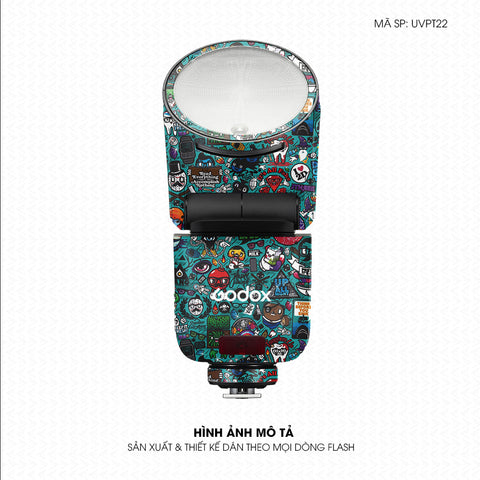Dán Skin Đèn Flash Vân Nổi Sticker 3 | UVPT22