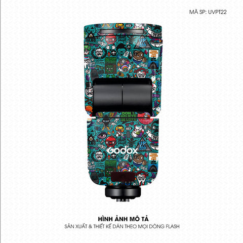 Dán Skin Đèn Flash Vân Nổi Sticker 3 | UVPT22
