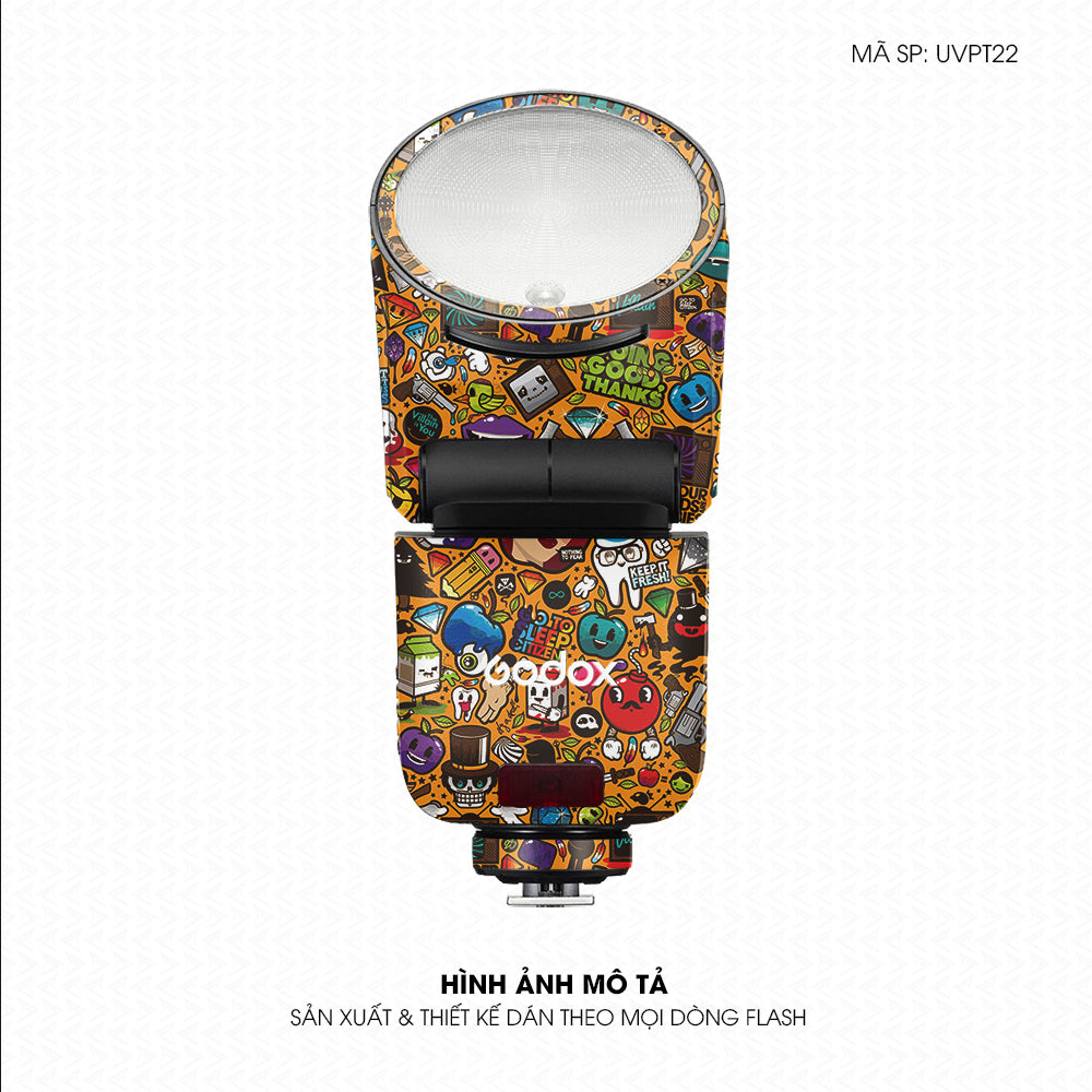 Dán Skin Đèn Flash Vân Nổi Sticker 5 | UVPT22