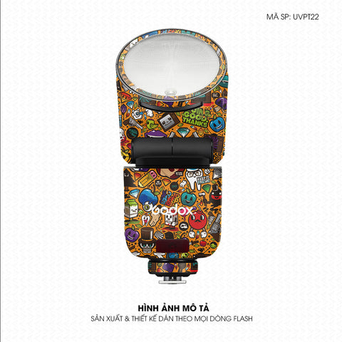 Dán Skin Đèn Flash Vân Nổi Sticker 5 | UVPT22