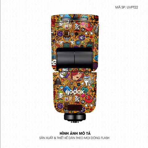 Dán Skin Đèn Flash Vân Nổi Sticker 5 | UVPT22
