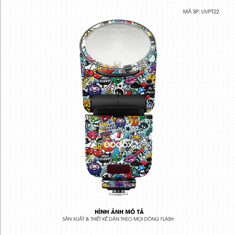 Dán Skin Đèn Flash Vân Nổi Sticker 6 | UVPT22