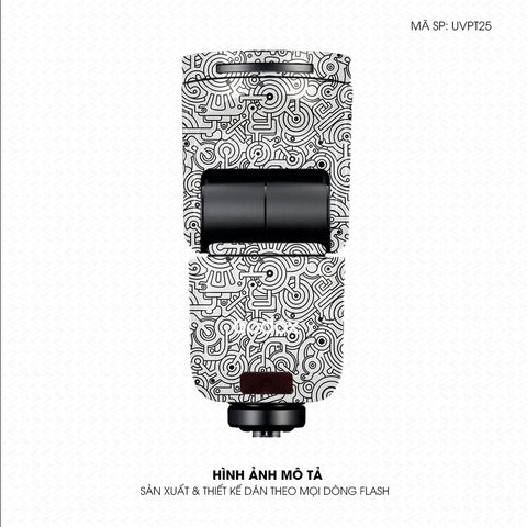 Dán Skin Đèn Flash Vân Nổi Pattern Machine Trắng | UVPT25