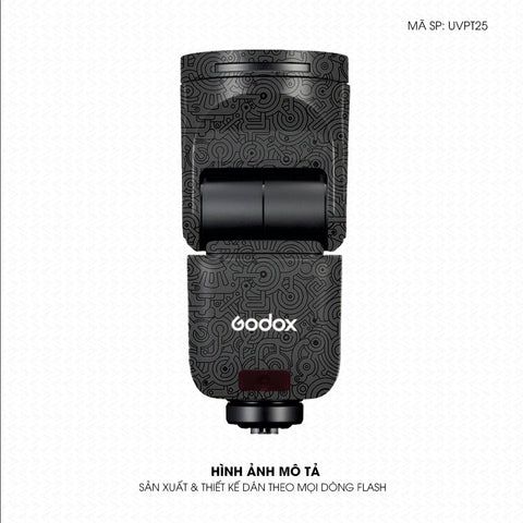 Dán Skin Đèn Flash Vân Nổi Pattern Machine Xám | UVPT25